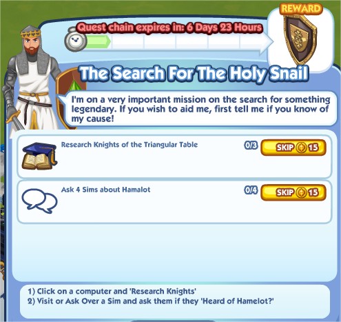 The Sims Social, The Search For The Holy Snail 1 The Sims Social, The Search For The Holy Snail 1