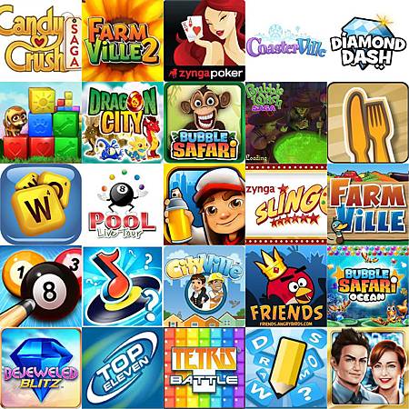 Facebook 最熱門的25個遊戲(2013年3月) Facebook 最熱門的25個遊戲(2013年3月)