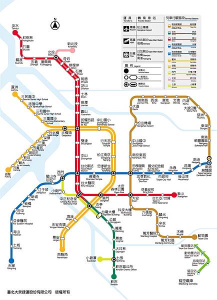 台北捷運, 行駛路網圖, 131124 台北捷運, 行駛路網圖, 131124
