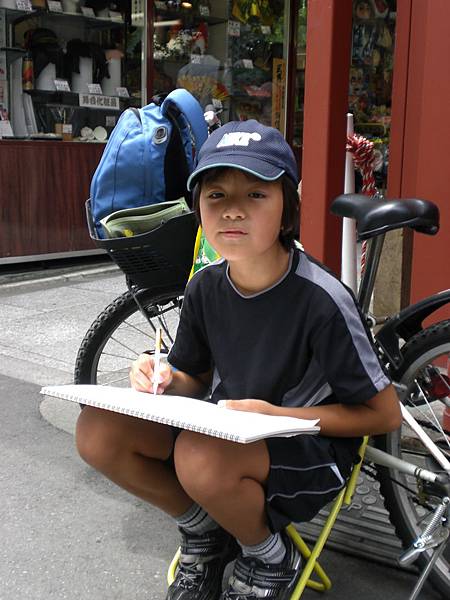 東淺草畫童和腳踏車