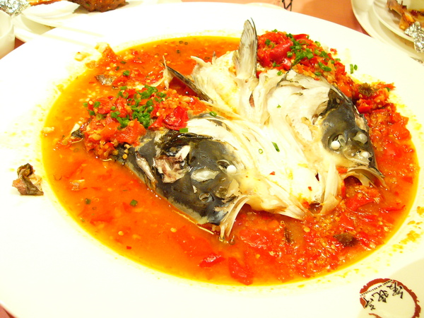 上海愛晚亭湘菜館-剁椒魚頭.JPG