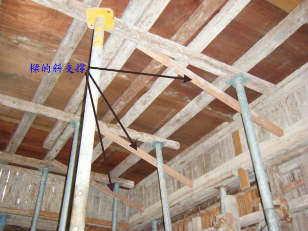091227-二樓單面模斜支撐及水電放樣08