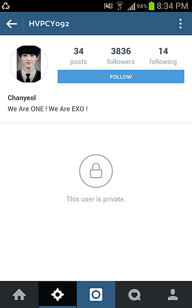 傳聞EXO燦烈INS帳號