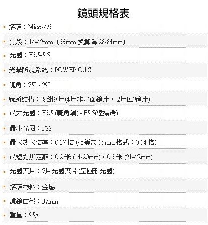 Panasonic LUMIX G X 14-42mm F3.5-5.6 Power O.I.S. HD 