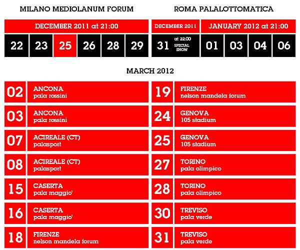 World Tour 2011-2012 in Italy
