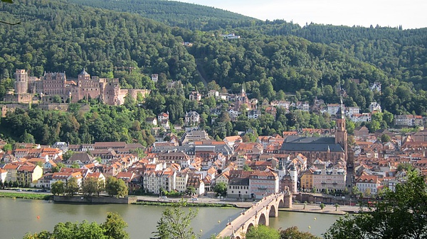 走在哲學家大道上俯瞰整個海德堡,超~~美~~