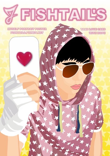 人物插畫海報-MYSELF (電腦繪圖)