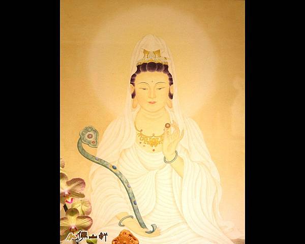 {佛山軒佛俱名家畫}手繪神像佛聯-白衣觀音-名師王彥君作品 {佛山軒佛俱名家畫}手繪神像佛聯-白衣觀音-名師王彥君作品