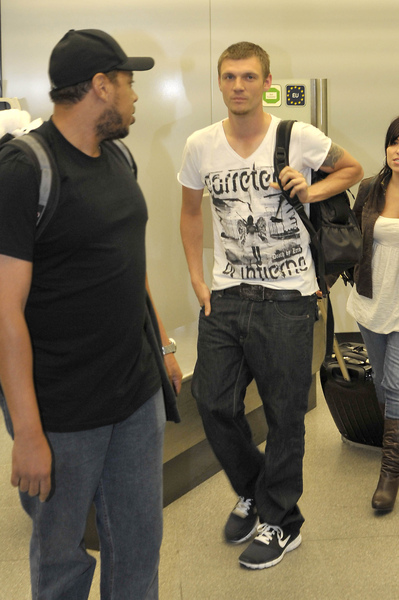 The Backstreet Boys are seen arriving at the Berlin Tegel Airport in Germany. The Backstreet Boys are seen arriving at the Berlin Tegel Airport in Germany.