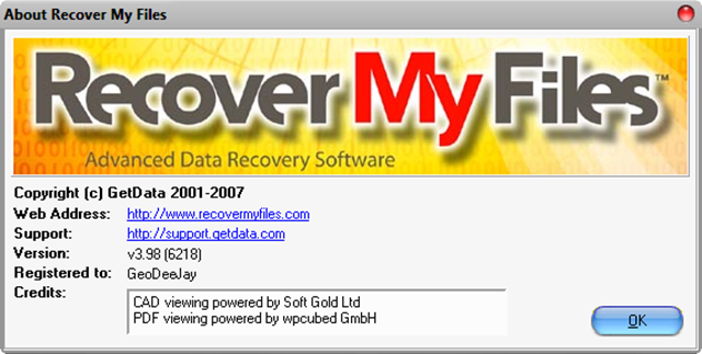 Скачать GetData Recover My Files 3.98.6173 Язык интерфейса: En Лекарство: +