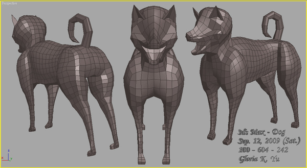 未長毛的柴犬模型