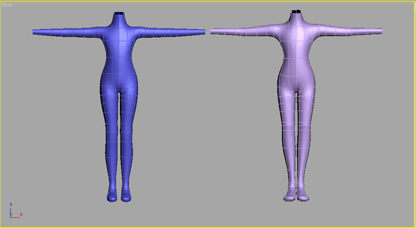 人體建模(正面)