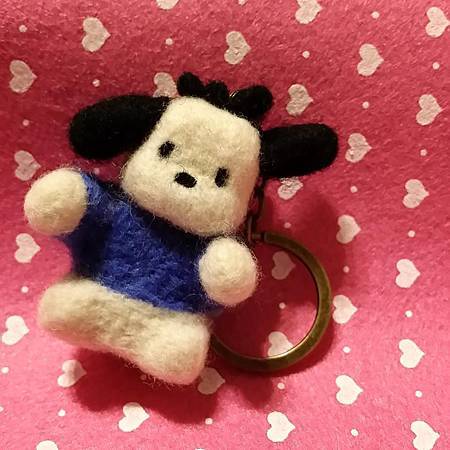 Hello Kitty Pochacco羊毛氈鑰匙圈N T300