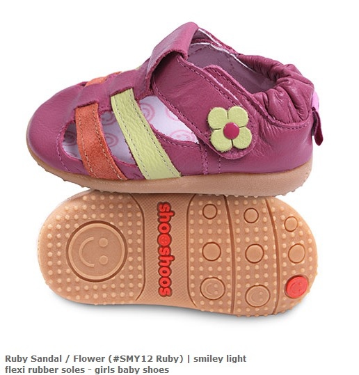 Ruby Sandal Flower (#SMY12 Ruby) 小花桃紅微笑涼鞋