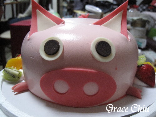 優仕紳烘焙～粉紅豬造型蛋糕