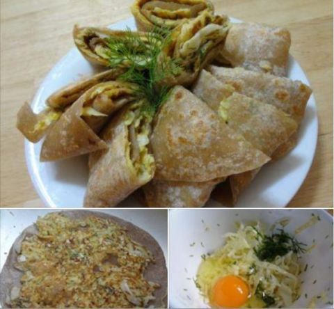 茴香高麗菜絲蛋餅(104.1.2) 茴香高麗菜絲蛋餅(104.1.2)