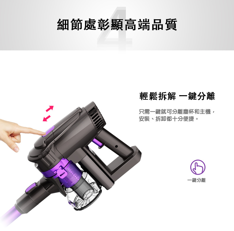 Dibea 地貝 F6TW 手持無線充電式吸塵器 台灣限定公司貨