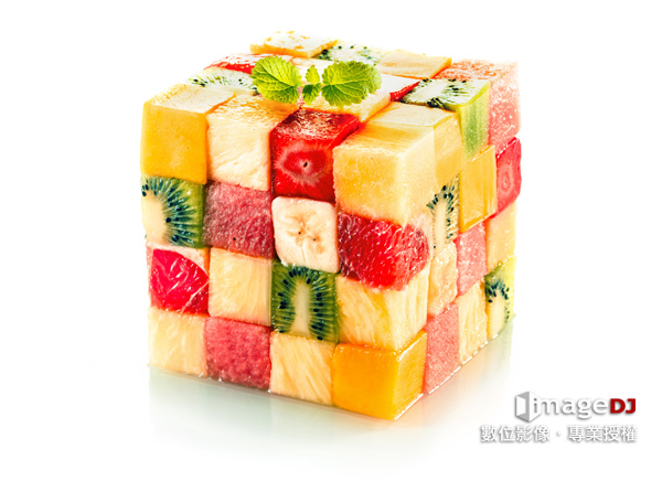 夏季素材圖庫-水果方塊-Stock image Fruit cubes-典匠資訊imageDJ