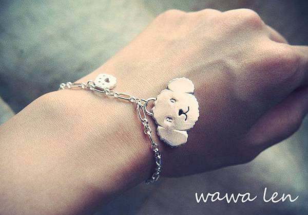 純銀訂作飾品【貴賓狗墜子手鍊+狗骨頭名牌】