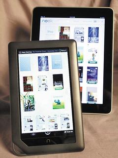邦諾的Nook電子書閱讀器雖然受歡迎,但邦諾書店依然虧損,經營困難,面臨競爭對手的收購。路透、美聯社.jpg