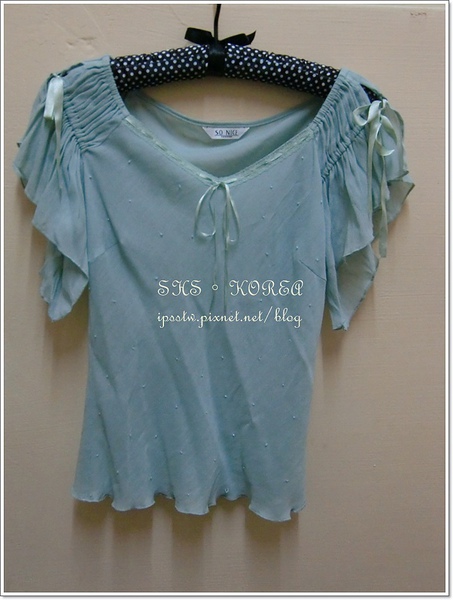 湖水綠肩蝴蝶結上衣-2.jpg