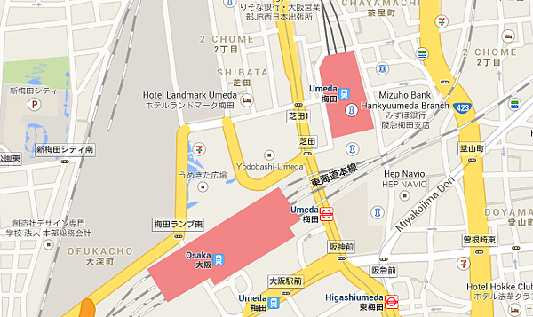 map umeda