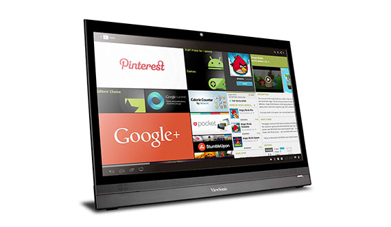 內建Android 4.0作業系統同時支援Win8觸控的顯示器