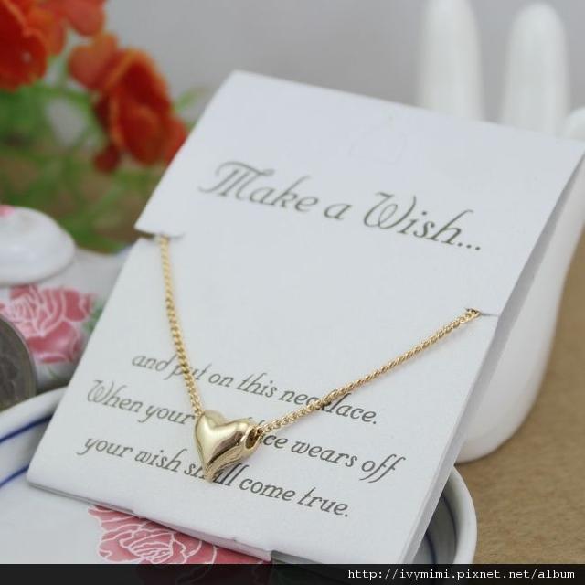 飾品make a wish許願項鏈 鎖骨鏈 歐美米莎巴頓 -桃心.jpg