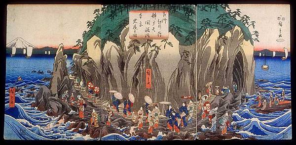 Hiroshige_Pilgrimage_to_the_Cave_Shrine_of_Benzaiten Hiroshige_Pilgrimage_to_the_Cave_Shrine_of_Benzaiten