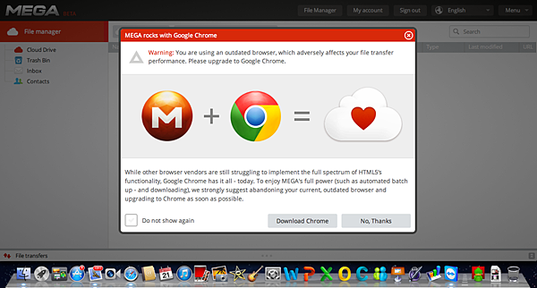 登入後非chrome顯示圖示