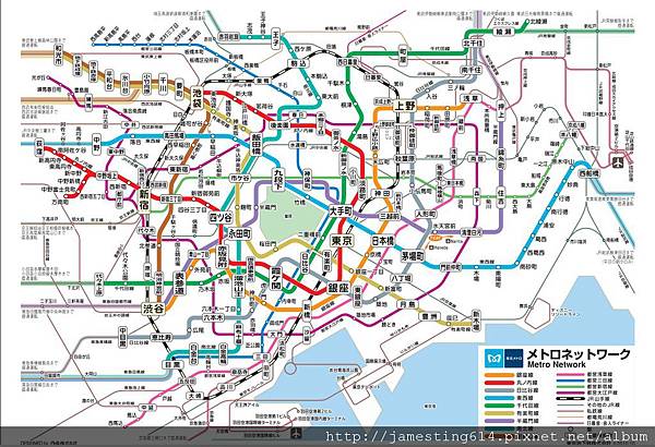 東京地鐵路線圖