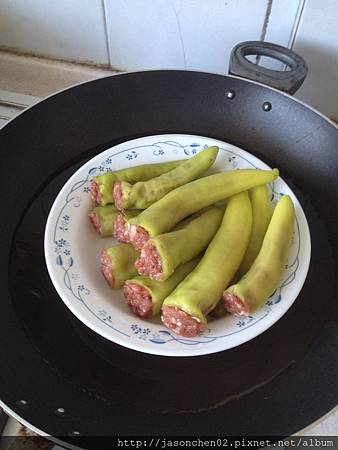 青椒鑲肉八