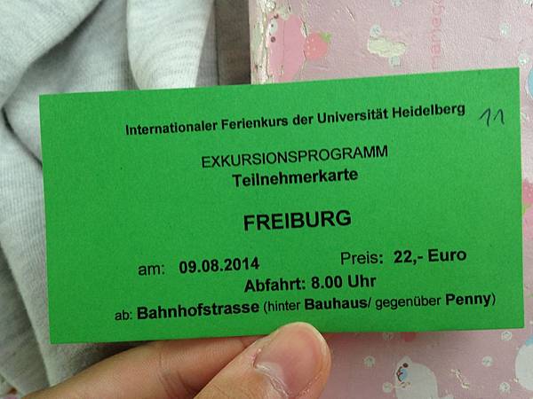 Ticket to Freiburg