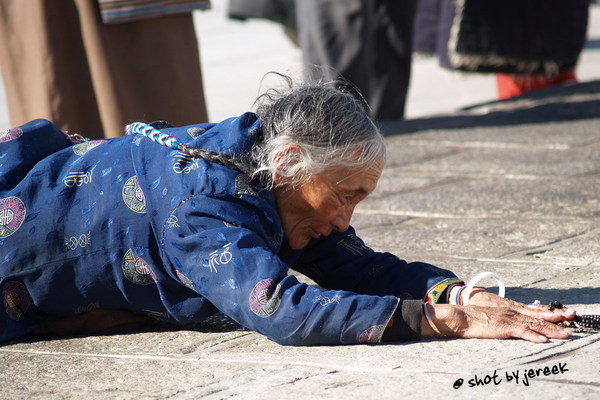布達拉宮前磕長頭,, 布達拉宮前磕長頭,,