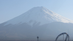 摩天輪上看到的富士山