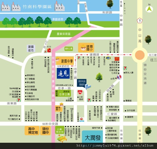 [頭份] 山豐建設「山豐遠見」2012-08-22 003 生活機能示意圖