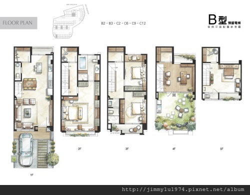 [台中] 圓頂建設「20e3」2012-08-31 014 B型預留電梯戶平面參考圖