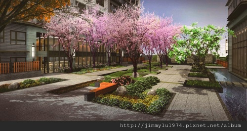 [竹北華興] 元啟建設「涓建筑」(大樓) 2014-01-03 004 中庭花園透視參考圖
