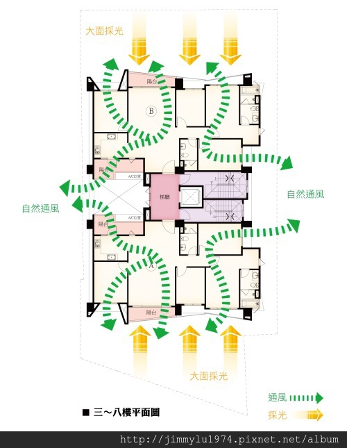 [新竹巨城] 正群建設「天青硯」(大樓)平面採光通風參考圖 2014-03-01