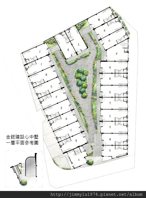 [新竹崧嶺] 金鋐建設「心中墅」(透天) 2014-06-11 003 1層平面參考圖