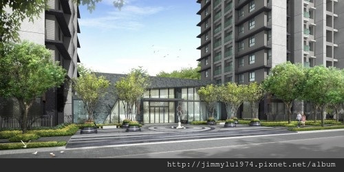 [竹北縣三] 仁發建築開發「仁發上景」(大樓) 2014-06-16 003 社區入口廣場透視參考圖