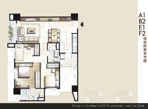 [竹北縣三] 仁發建築開發「仁發上景」(大樓) 2014-06-16 012 A1戶家配參考圖