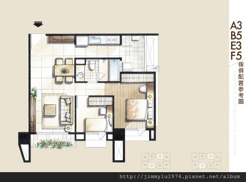 [竹北縣三] 仁發建築開發「仁發上景」(大樓) 2014-06-16 014 A3戶家配參考圖