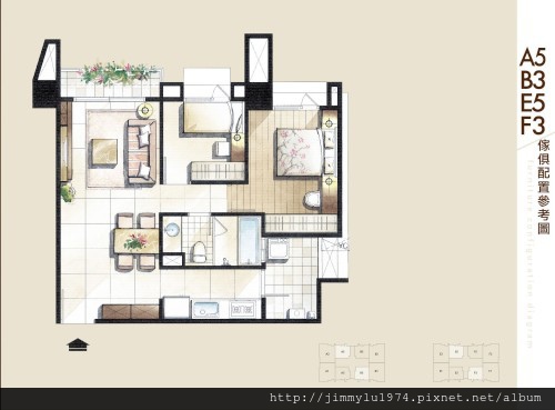 [竹北縣三] 仁發建築開發「仁發上景」(大樓) 2014-06-16 015 A5戶家配參考圖
