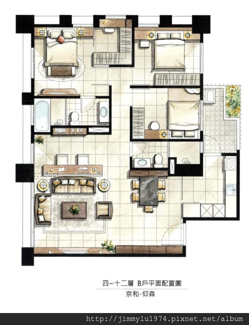 [竹東杞林] 京和建設「京和仰森」(大樓) 2014-07-24  009 家具配置參考圖B戶.jpg