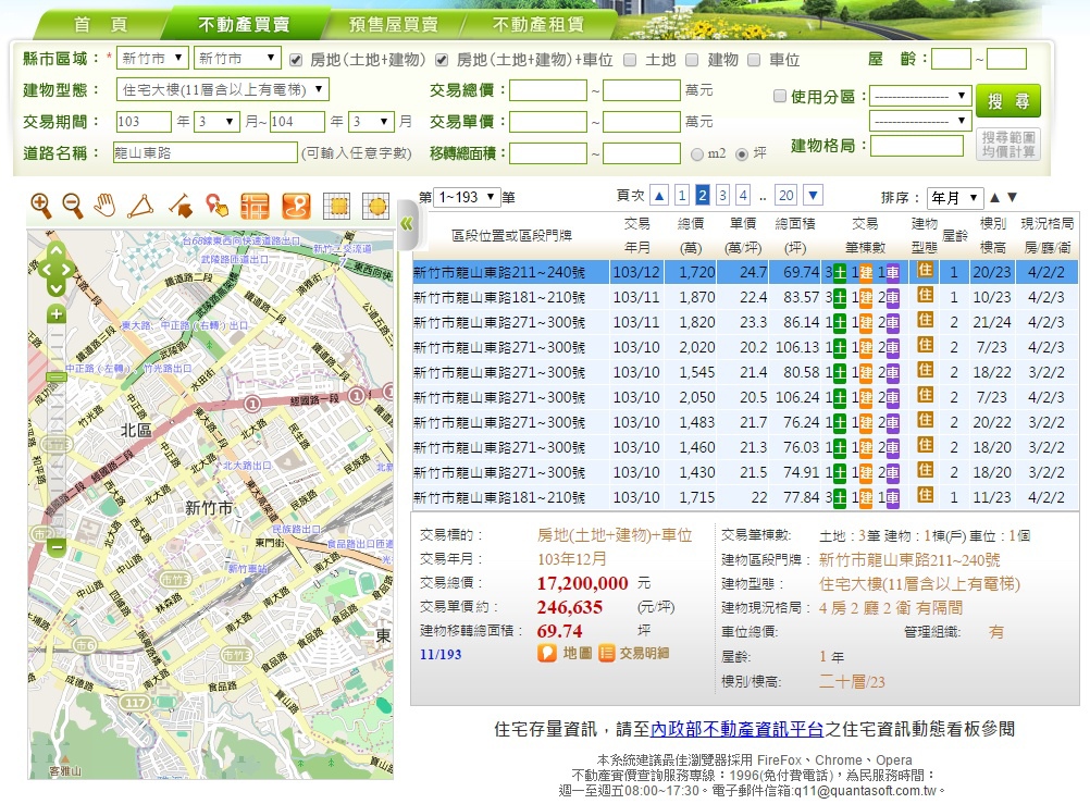[統計資訊] 實價登錄-龍山東路(十里靜安)2015-05-08 002