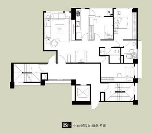 建祥建設「璞真」14平面參考墨線圖(B戶).jpg