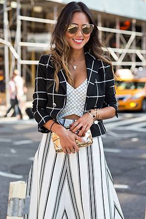 song-of-style-checked-blazer-crop-top-nyfw