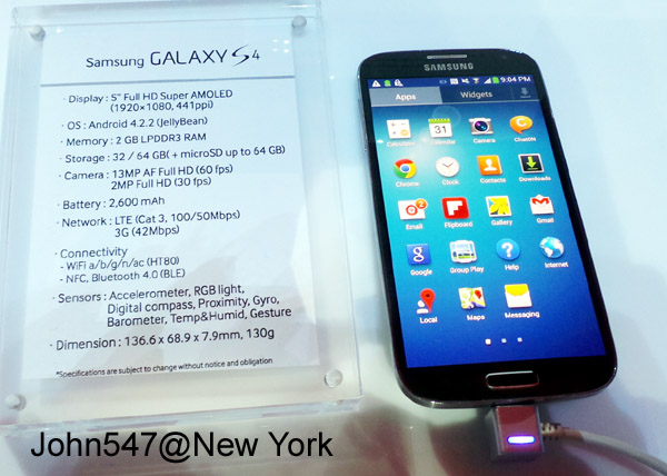GALAXY S4規格表 紐約 GALAXY S4規格表 紐約