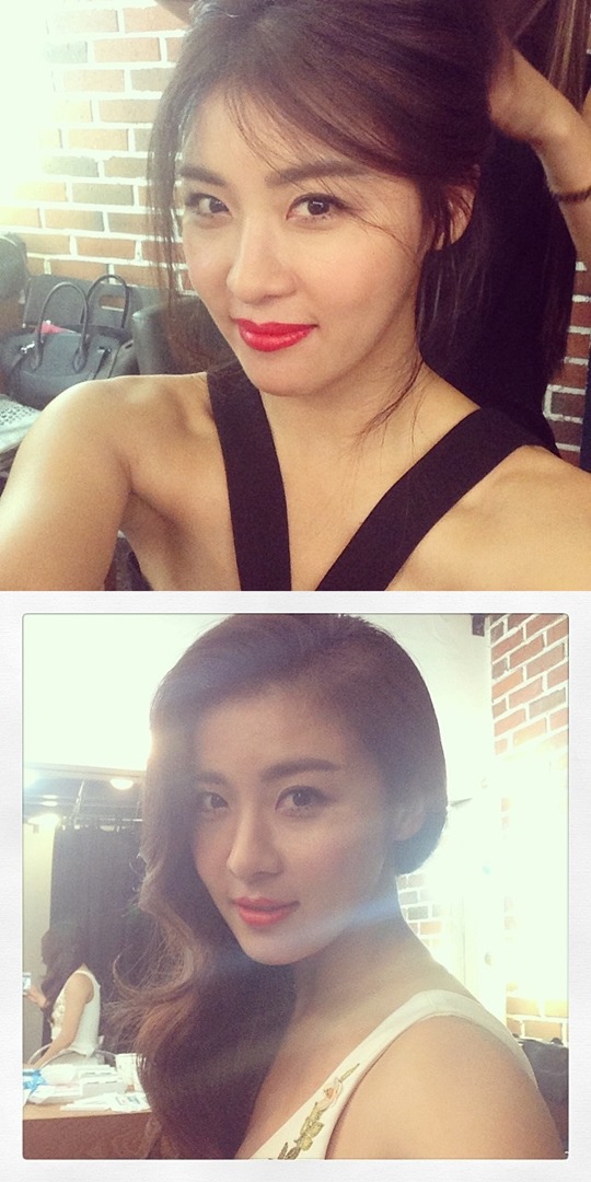 河智苑曬新照輕鬆Hold住烈焰紅唇